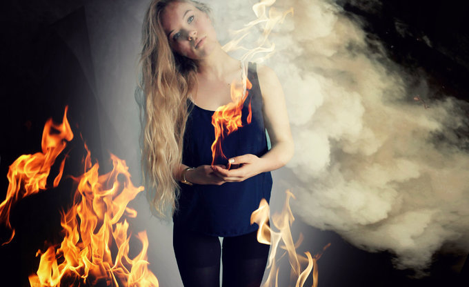 This girl is on fire.